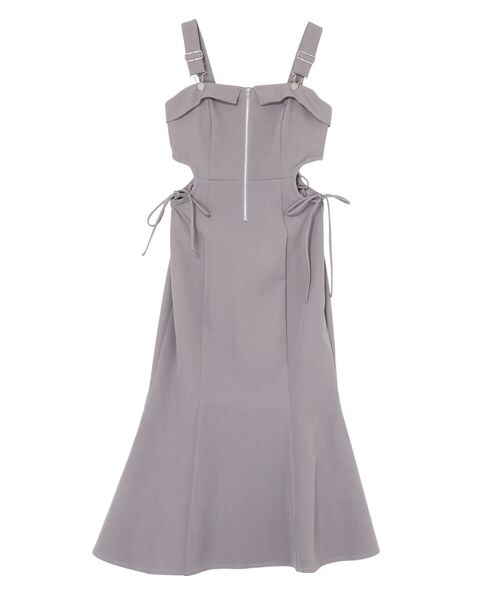 EATME(イートミー)の「サイドレースアップマーメイドキャミワンピース(ワンピース・レディース・ブラック/アイボリー/グレー・SMALL/MEDIUM)」の5枚目の写真