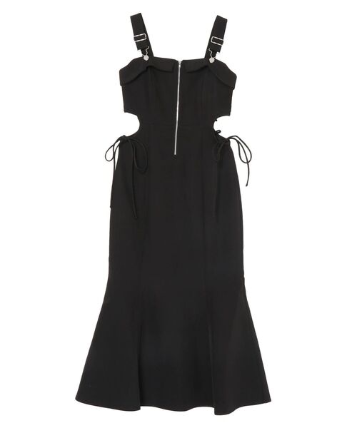 EATME(イートミー)の「サイドレースアップマーメイドキャミワンピース(ワンピース・レディース・ブラック/アイボリー/グレー・SMALL/MEDIUM)」の4枚目の写真