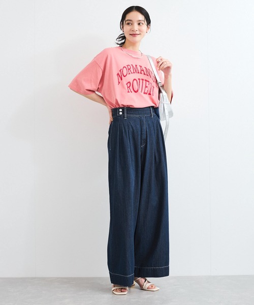 VIS（ビス）の「タックデザインリラックスデニムパンツ（デニムパンツ・レディース・ブルー/サックスブルー・S/M）」の3枚目の写真