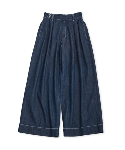 VIS（ビス）の「タックデザインリラックスデニムパンツ（デニムパンツ・レディース・ブルー/サックスブルー・S/M）」の8枚目の写真