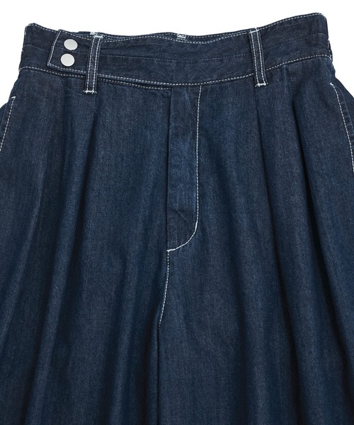 VIS（ビス）の「タックデザインリラックスデニムパンツ（デニムパンツ・レディース・ブルー/サックスブルー・S/M）」の10枚目の写真