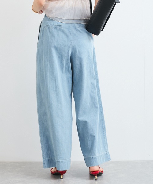 VIS（ビス）の「タックデザインリラックスデニムパンツ（デニムパンツ・レディース・ブルー/サックスブルー・S/M）」の18枚目の写真