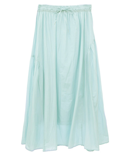 SOFFITTO（ソフィット）の「インド綿配色ゴムシャーリングギャザースカート（スカート・レディース・ミント/ブラック/ホワイト・S/M）」の15枚目の写真