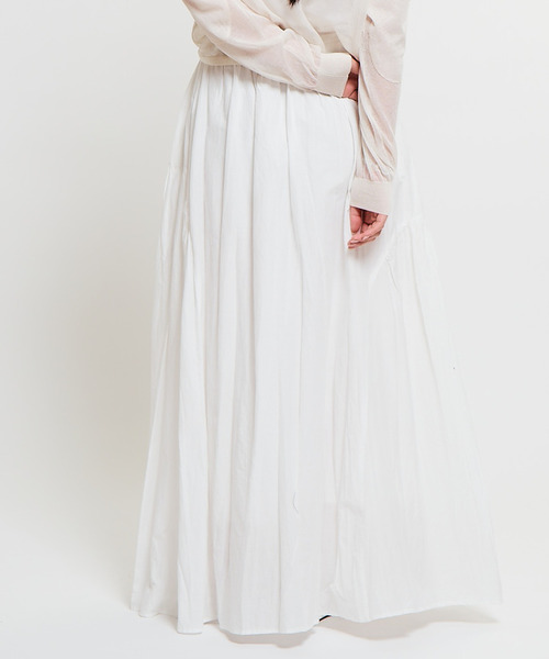 SOFFITTO（ソフィット）の「インド綿配色ゴムシャーリングギャザースカート（スカート・レディース・ミント/ブラック/ホワイト・S/M）」の21枚目の写真