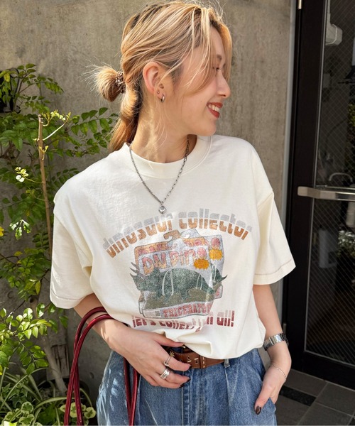 DOUBLE NAME（ダブルネーム）の「Dino.Figure Collector BIG TEE（Tシャツ/カットソー・レディース・レッド/オフホワイト/ブラック系その他・FREE）」の4枚目の写真