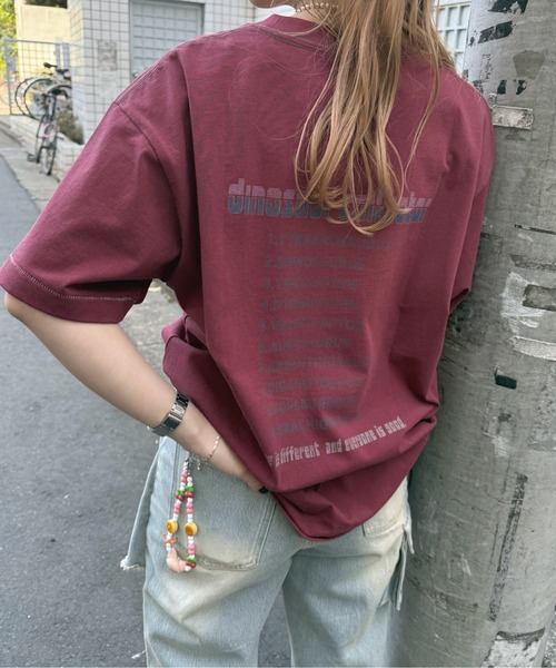 DOUBLE NAME（ダブルネーム）の「Dino.Figure Collector BIG TEE（Tシャツ/カットソー・レディース・レッド/オフホワイト/ブラック系その他・FREE）」の9枚目の写真