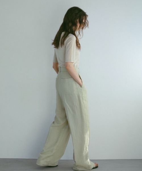 ETRE TOKYO（エトレトウキョウ）の「サイドギャザーレイヤードTee（Tシャツ/カットソー・レディース・チャコール/ベージュ・FREE）」の7枚目の写真