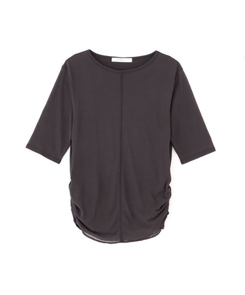 ETRE TOKYO（エトレトウキョウ）の「サイドギャザーレイヤードTee（Tシャツ/カットソー・レディース・チャコール/ベージュ・FREE）」の14枚目の写真