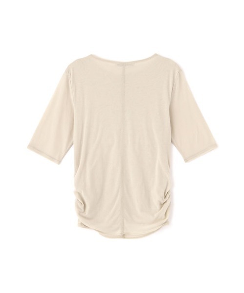 ETRE TOKYO（エトレトウキョウ）の「サイドギャザーレイヤードTee（Tシャツ/カットソー・レディース・チャコール/ベージュ・FREE）」の17枚目の写真