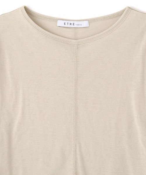 ETRE TOKYO（エトレトウキョウ）の「サイドギャザーレイヤードTee（Tシャツ/カットソー・レディース・チャコール/ベージュ・FREE）」の18枚目の写真
