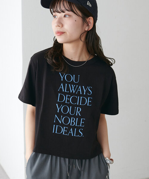 DISCOAT(ディスコート)の「【WEB限定】ALWAYSコンパクトTシャツ(Tシャツ/カットソー・レディース・ネイビー/ホワイト/グレイッシュベージュ/アイボリー/カーキ/グレー/ブラック・MEDIUM)」の21枚目の写真