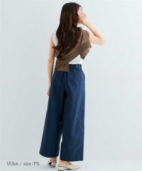 Petitjo（プッチージョ）の「小さいサイズ　ダブルタックワイドパンツ　低身長さん・小柄女性（その他パンツ・レディース・ネイビー/ベージュ・PSS/PS/PM/PL）」の13枚目の写真