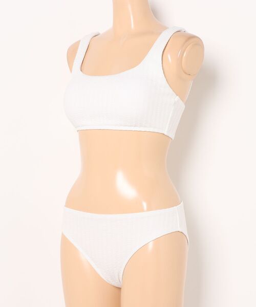 LAVIA（ラヴィア）の「ワンカラーセパレーツビキニ（水着・レディース・ホワイト/ネイビー・L/M）」の14枚目の写真