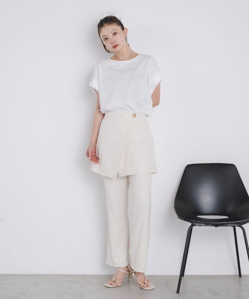 kivi（キヴィ）の「embroidery BIG TEE（Tシャツ/カットソー・レディース・ブラック/オフホワイト・FREE）」の4枚目の写真
