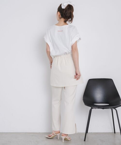 kivi（キヴィ）の「embroidery BIG TEE（Tシャツ/カットソー・レディース・ブラック/オフホワイト・FREE）」の6枚目の写真