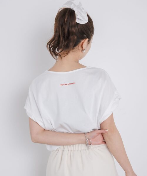 kivi（キヴィ）の「embroidery BIG TEE（Tシャツ/カットソー・レディース・ブラック/オフホワイト・FREE）」の11枚目の写真