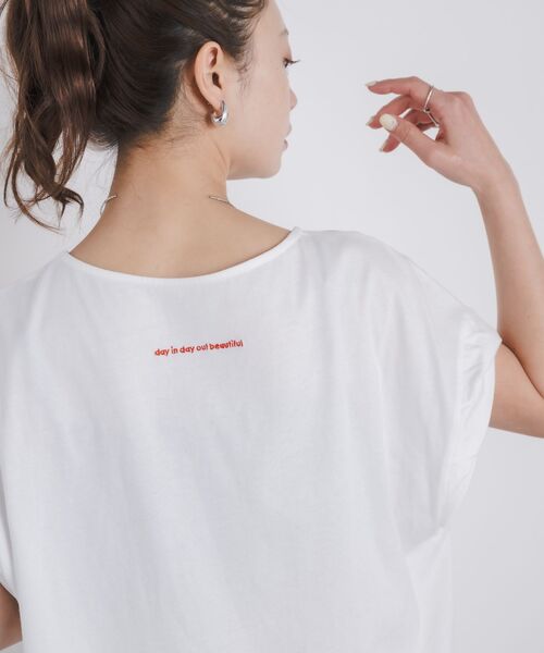 kivi（キヴィ）の「embroidery BIG TEE（Tシャツ/カットソー・レディース・ブラック/オフホワイト・FREE）」の14枚目の写真
