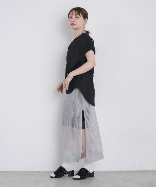kivi（キヴィ）の「embroidery BIG TEE（Tシャツ/カットソー・レディース・ブラック/オフホワイト・FREE）」の22枚目の写真