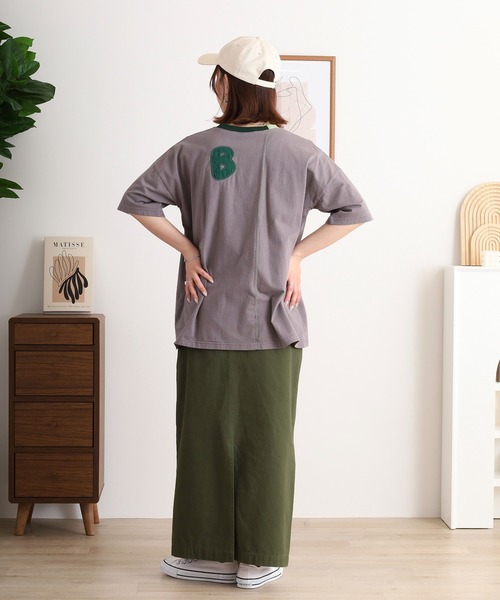 EMAGO FとBパッチワーク刺繍Tシャツ（Tシャツ/カットソー