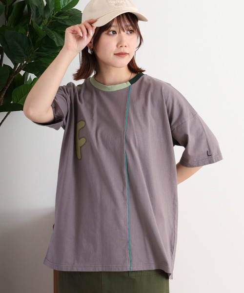 EMAGO FとBパッチワーク刺繍Tシャツ（Tシャツ/カットソー
