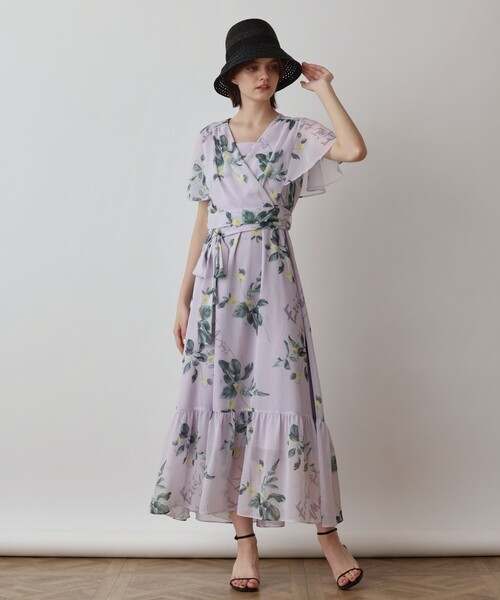 Diagram(ダイアグラム)の「プリントセパレートワンピース(ワンピース・レディース・キナリ/パープル/ブラウン・36/38)」の11枚目の写真