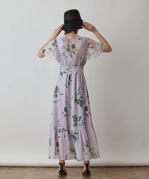 Diagram(ダイアグラム)の「プリントセパレートワンピース(ワンピース・レディース・キナリ/パープル/ブラウン・36/38)」の9枚目の写真