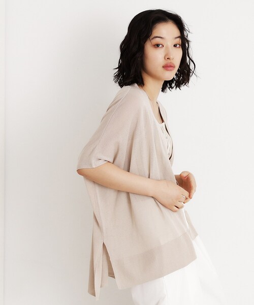 THE SHOP TK （ザ ショップ ティーケー ）の「ポンチョカーディガン【洗える/体型カバー】（カーディガン/ボレロ・レディース・ナチュラル/ブラック/ダークブラウン・99）」の11枚目の写真