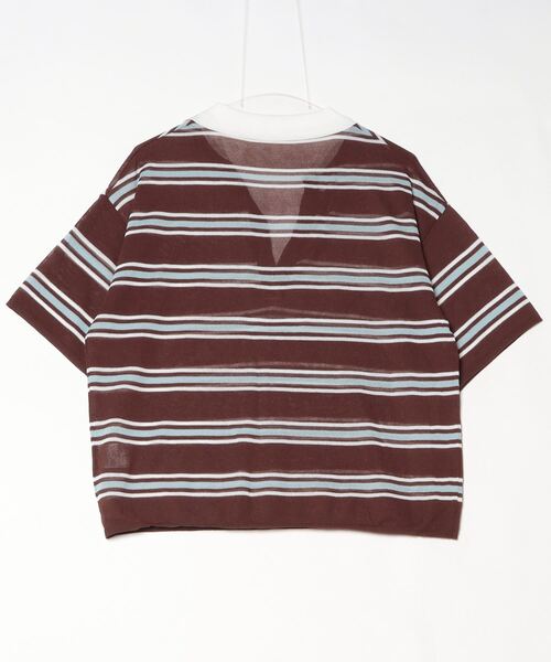 Per sist ence(パーシエンス)の「ラガーキーネックシアーニットプルオーバー(ポロシャツ・レディース・ブラウン/グレー・ONE SIZE)」の3枚目の写真