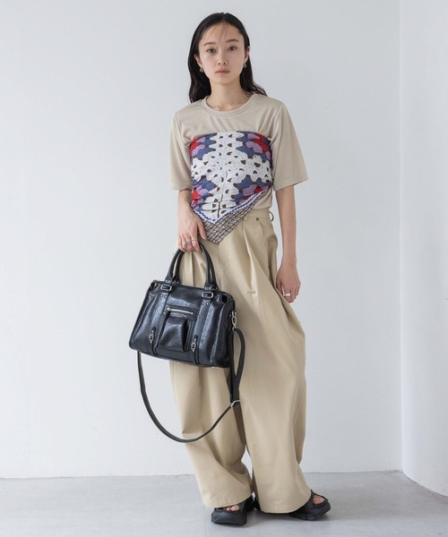 JEANASIS（ジーナシス）の「オオバンガラスカーフ/497073（バンダナ/スカーフ・レディース・グリーン系その他/レッド系その他・FREE）」の9枚目の写真