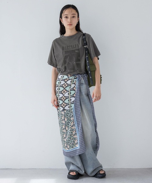 JEANASIS（ジーナシス）の「オオバンガラスカーフ/497073（バンダナ/スカーフ・レディース・グリーン系その他/レッド系その他・FREE）」の12枚目の写真