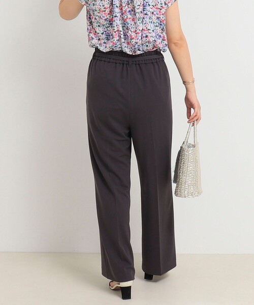 MICO COULIER（ミコクリエ）の「ソフト＆ドライタッチベルテッドパンツ（その他パンツ・レディース・チャコールグレー/キナリ・36/38）」の13枚目の写真