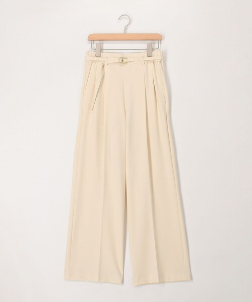 MICO COULIER（ミコクリエ）の「ソフト＆ドライタッチベルテッドパンツ（その他パンツ・レディース・チャコールグレー/キナリ・36/38）」の14枚目の写真