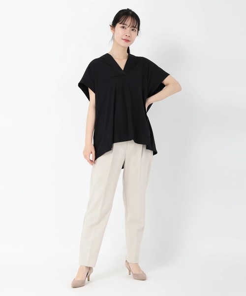 セール】ドライ天竺_キーネックカットソー（Tシャツ/カットソー
