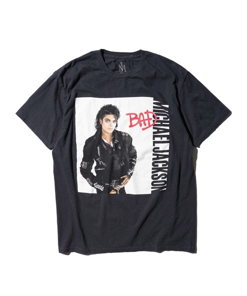 THRIFTY LOOK(スリフティールック)の「THRIFTY LOOK スリフティルック / THRIFTY"MJ BAD"TEE マイケルジャクソン(Tシャツ/カットソー・メンズ・ホワイト/ブラック/ブラック系1・MEDIUM/X-LARGE/LARGE)」の1枚目の写真