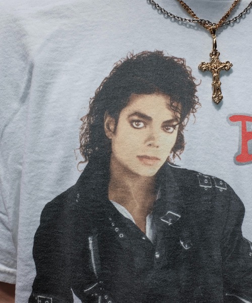 THRIFTY LOOK(スリフティールック)の「THRIFTY LOOK スリフティルック / THRIFTY"MJ BAD"TEE マイケルジャクソン(Tシャツ/カットソー・メンズ・ホワイト/ブラック/ブラック系1・MEDIUM/X-LARGE/LARGE)」の5枚目の写真
