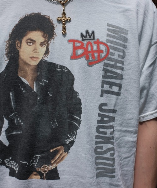 THRIFTY LOOK(スリフティールック)の「THRIFTY LOOK スリフティルック / THRIFTY"MJ BAD"TEE マイケルジャクソン(Tシャツ/カットソー・メンズ・ホワイト/ブラック/ブラック系1・MEDIUM/X-LARGE/LARGE)」の6枚目の写真