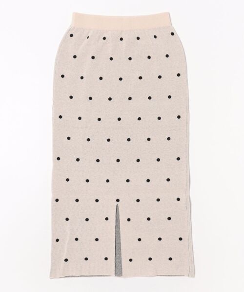 INTERPLANET（インタープラネット）の「ドットジャガードニットスカート（スカート・レディース・アイボリー/ブラック・FREE）」の8枚目の写真