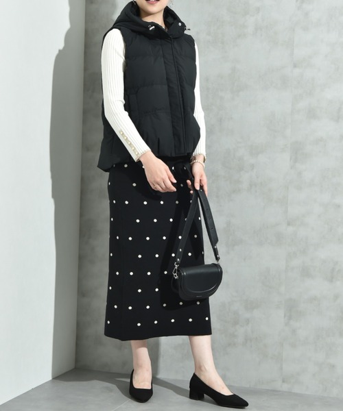 INTERPLANET（インタープラネット）の「ドットジャガードニットスカート（スカート・レディース・アイボリー/ブラック・FREE）」の22枚目の写真