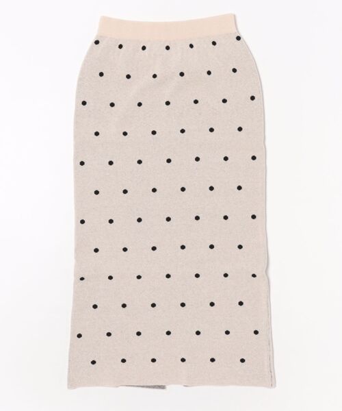INTERPLANET（インタープラネット）の「ドットジャガードニットスカート（スカート・レディース・アイボリー/ブラック・FREE）」の7枚目の写真