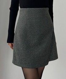 Louere(ルエレ)のメルトンラップ風ミニスカート(インパン付き)(スカート)