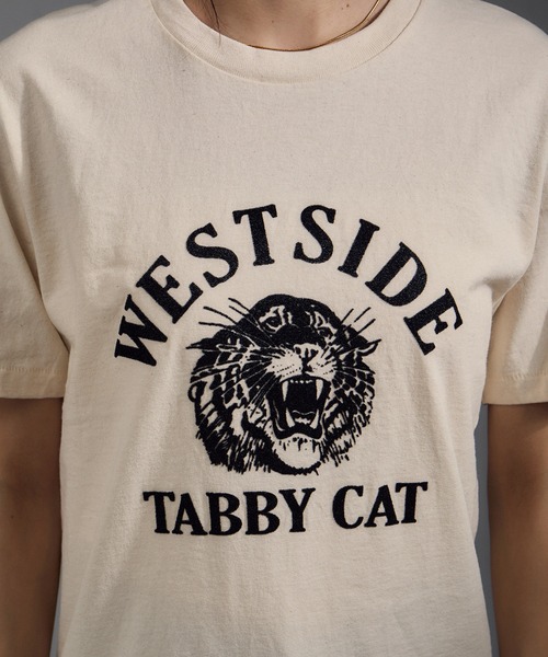 MIXTA（ミクスタ）の「【MIXTA(ミクスタ)】TABBY CAT CREWNECK T-SHIRTS/クルーネックTシャツ（Tシャツ/カットソー・レディース・ブラック系その他/ホワイト系その他5・S）」の14枚目の写真