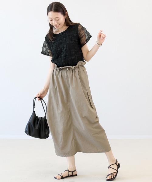 Aletta vita(アレッタビータ)の「レースレイヤードプルオーバー(Tシャツ/カットソー・レディース・ブラック/オフホワイト・M)」の13枚目の写真