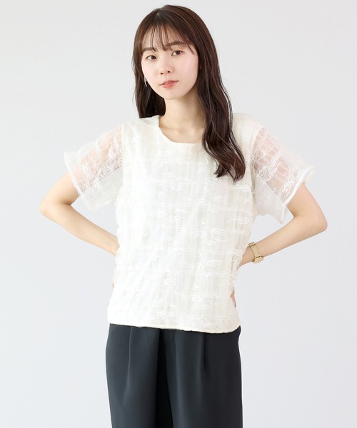 Aletta vita(アレッタビータ)の「レースレイヤードプルオーバー(Tシャツ/カットソー・レディース・ブラック/オフホワイト・M)」の14枚目の写真
