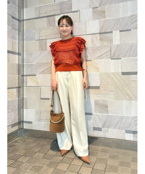 セール】【LOULOU WILLOUGHBY】レースフリルニットプルオーバー