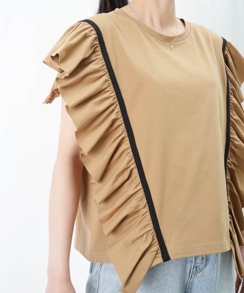 tシャツ LC/LLL ラインフリルプルオーバー レディース LADY LUCK LUCA tシャツ LC/LLL ラインフリルプルオーバー