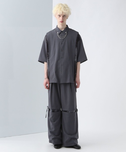 HARE（ハレ）の「【YUMA TAKAHASHI×HARE SET UP対応】ムスビレイヤードパンツ(HARE)（スラックス・メンズ・グレー系その他/ブラック系その他・FREE）」の3枚目の写真