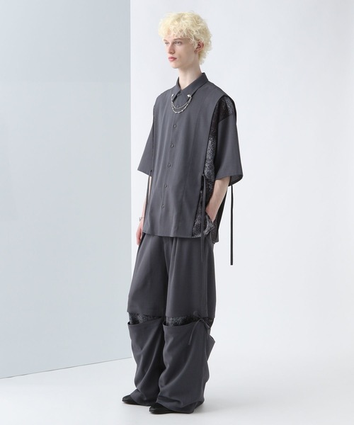 HARE（ハレ）の「【YUMA TAKAHASHI×HARE SET UP対応】ムスビレイヤードパンツ(HARE)（スラックス・メンズ・グレー系その他/ブラック系その他・FREE）」の5枚目の写真