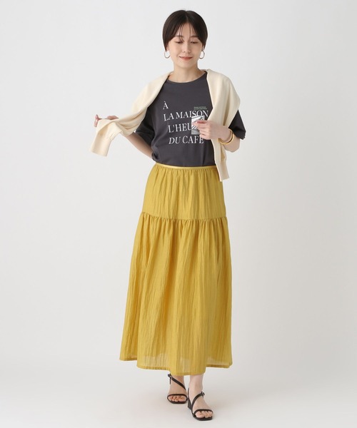 Elura(エルーラ)の「華やかワッシャースカート/451701(スカート・レディース・ブラック/イエロー・MEDIUM)」の6枚目の写真