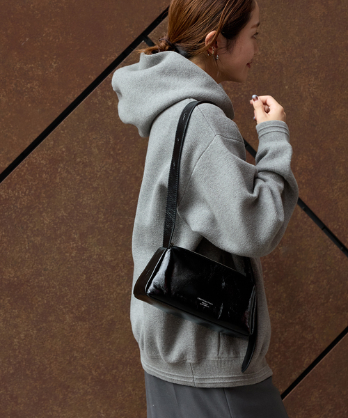 JOURNAL STANDARD（ジャーナルスタンダード）の「《追加》【洗える】ダブルニットフーディ（カーディガン/ボレロ・レディース・ベージュ/グレー/ブラック・36/38）」の13枚目の写真