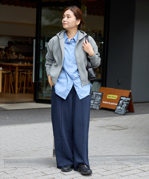 JOURNAL STANDARD（ジャーナルスタンダード）の「《追加》【洗える】ダブルニットフーディ（カーディガン/ボレロ・レディース・ベージュ/グレー/ブラック・36/38）」の15枚目の写真